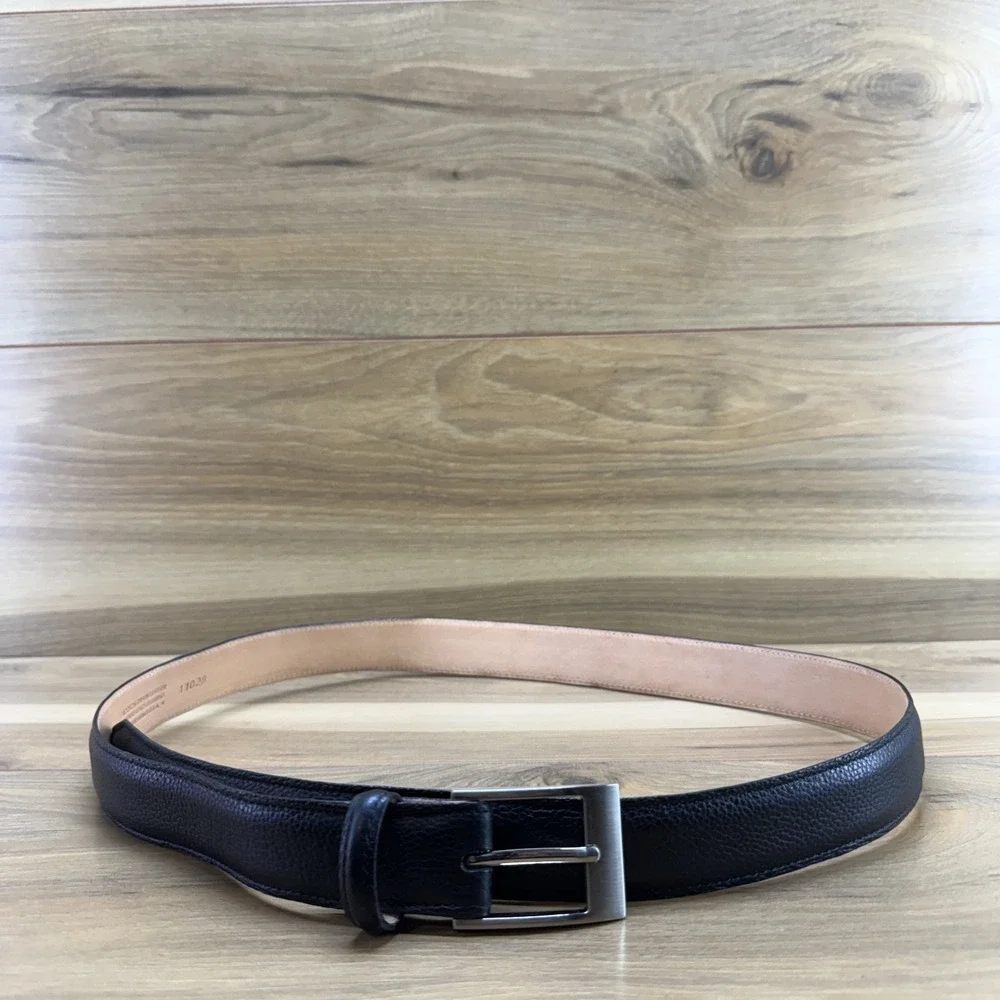 Martin Dingman Mens Belt Size 40/100 Scotch Grain Black Leather Business Casual
